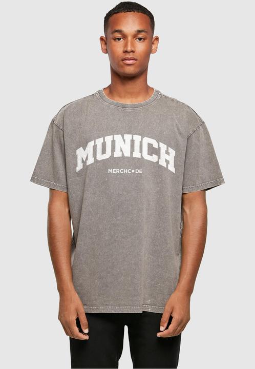 Actual product image Merchcode Munich Wording - Acid Washed Oversize Tee - 113017 (3XL)
