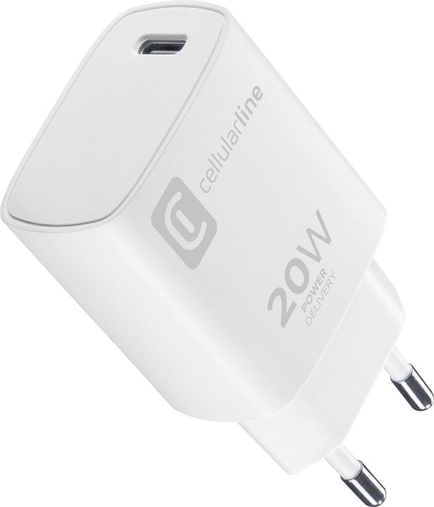 Produktbild Cellularline Reiselader 20W USB Type-C ACHIPHUSBCPD20SMLW Micropack für Apple (20 W)