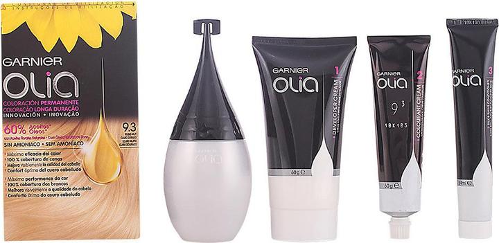Actual product image Garnier OLIA Coloración Permanente #9,3 Rubio Muy claro Dorado 4 pz (9.3 Rubio Muy claro Dorado)