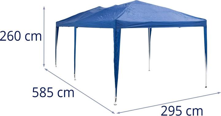Produktbild Uniprodo Faltpavillon 2,95 x 5,85 m wasserabweisend UV-beständig Partyzelt Gartenpavillon (585 cm, 295 cm)
