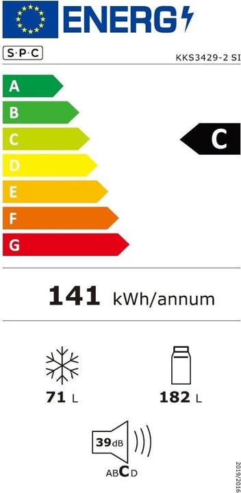 Energy Label SPC KKS3429-2 SI (253 l)