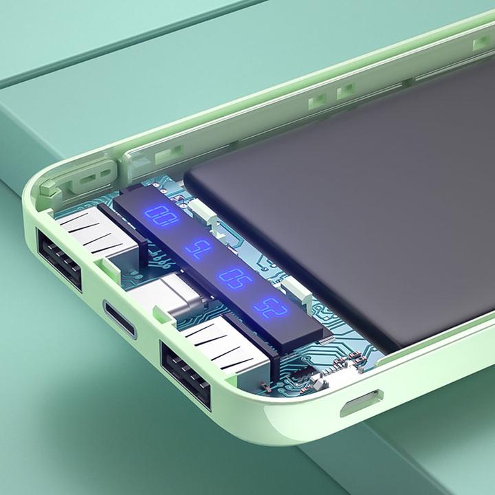 Produktbild Wekome WP-161 - Powerbank 10000 mAh Super Charging 2xUSB-A LED (Weiss) (10000 mAh)