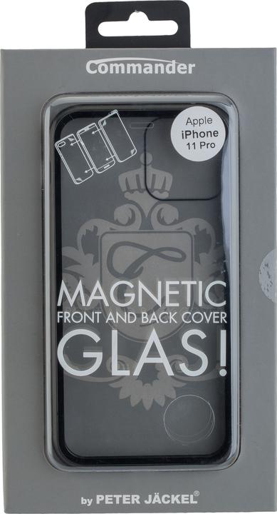 Produktbild Peter Jäckel COMMANDER MAGNET COVER Duo Glas für Apple iPhone 12/ 12 Pro Black (Apple iPhone 12, Realme 12 Pro+)