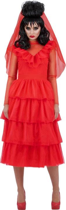 Actual product image Beetlejuice Womens/Ladies Lydia Deetz Bride Costume Set (S)