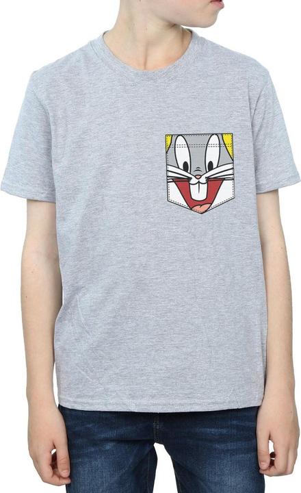 Image du produit Looney Tunes - T-shirt BUGS BUNNY FACE FAUX POCKET - Garçon (116)