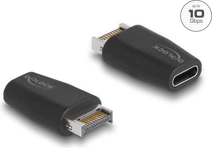 Produktbild Delock Adapter USB 3.2 Key A Stecker zu USB Type-C Buchse schwarz (USB Typ-C, USB-A, 1.51 cm)