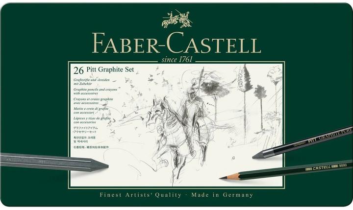 Actual product image Faber-Castell Pitt Graphite Set (2H, 4B, 6B, 3B, B, HB, 2B, 26 x)