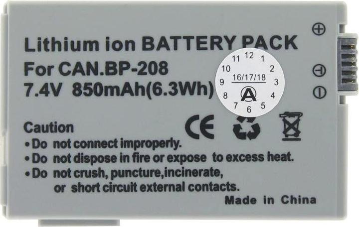 Actual product image AccuCell Canon MVX450 Camcorder Battery (Rechargeable battery)
