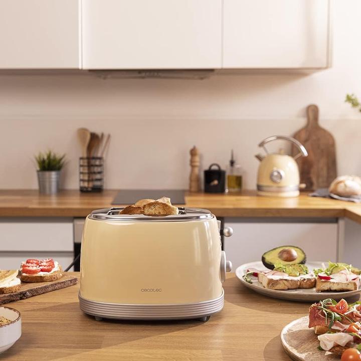 Image du produit Cecotec Grille-pain Toast&Taste 800 Vintage (Jaune)