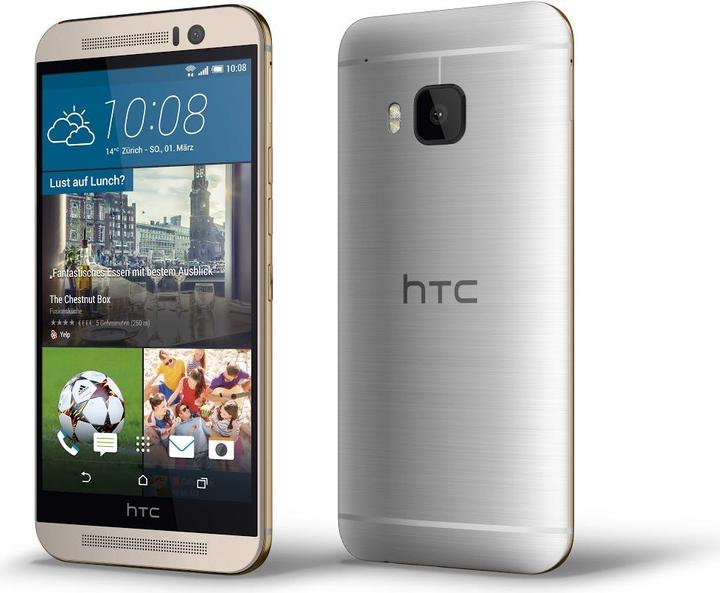 Actual product image HTC One M9 (32 GB, Silver on Gold, 5", Single SIM, 20 Mpx, 4G)