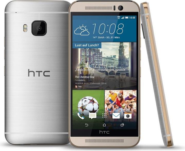 HTC One M9 (32 GB, Silver on Gold, 5", Single SIM, 20 Mpx, 4G)