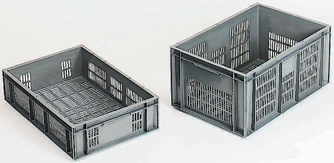 Actual product image Schoeller Allibert Large Storage Box, Polypropylene Grey, 235mm x 400mm x 600mm, 45L, Lid Type O