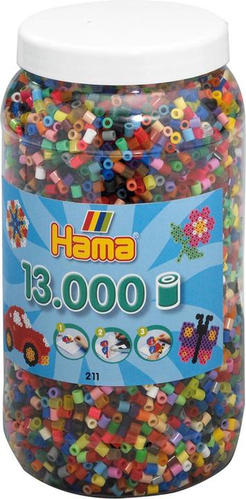 Actual product image Hama Perlen Strijkkralen in Pot - Mix (068), 13.000st.