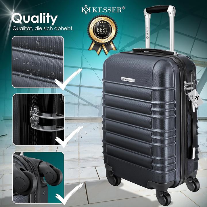 Actual product image Kesser Handgepäck Reisekoffer mit Kofferwaage (55 l, M (50 - 90l))