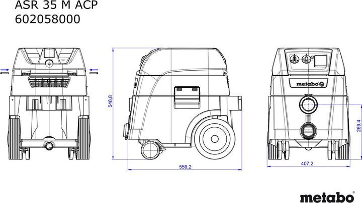 Produktbild Metabo Asr 35 M Acp (Nass-Trockensauger)