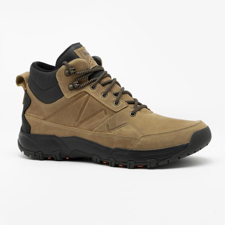 Produktbild Quechua Wanderschuhe Herren Leder wasserdicht - NH500 halbhoch beige (39)