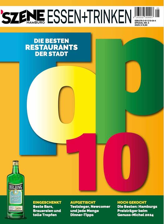 Actual product image Szene Hamburg Essen + Trinken Top Ten 2024/2025 (German, VKM Verlagskontor for media content GmbH, 2024)