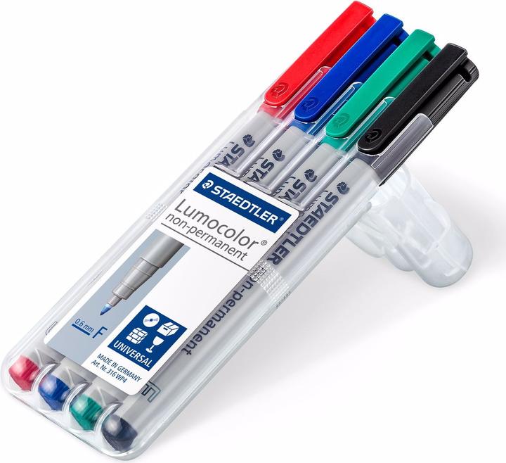 Image du produit Staedtler Lumocolor 316 (Multicolore, 0.60 mm, 4 x)