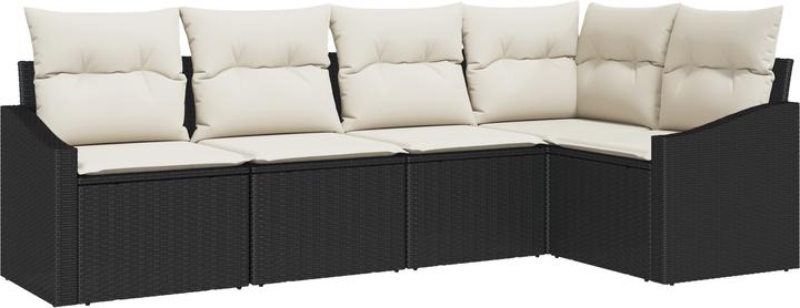 Immagine prodotto VidaXL Set da pranzo da giardino 5 pezzi con cuscini in poly rattan nero