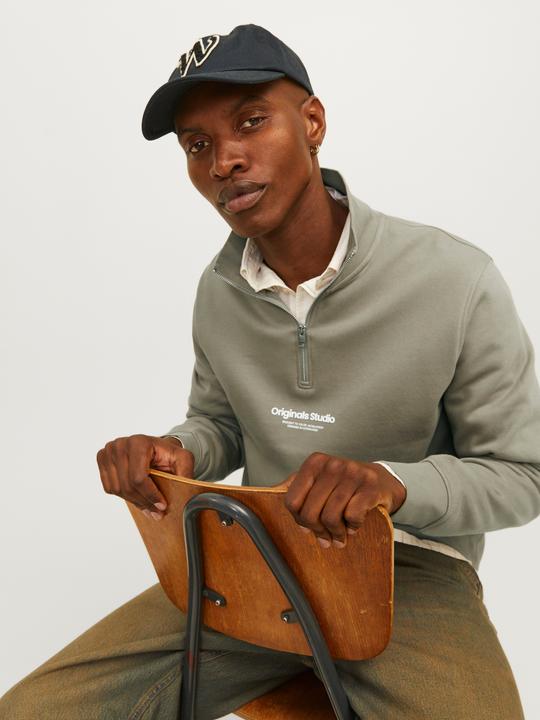 Produktbild Jack & Jones Text Sweatshirt mit halbem Reissverschluss Sweatshirt mit halbem Reissverschluss (XXL)