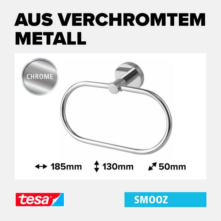 Produktbild tesa SMOOZ Handtuchring inkl. Klebelösung ohne Bohren