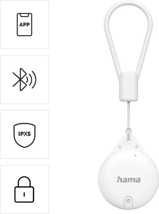 Actual product image Hama 185815 Key finder Bluetooth for Apple White 4 pcs. set (iOS)