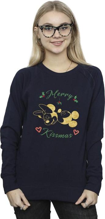 Actual product image Disney Womens/Ladies Mickey Mouse Merry Kissmas Sweatshirt (L)
