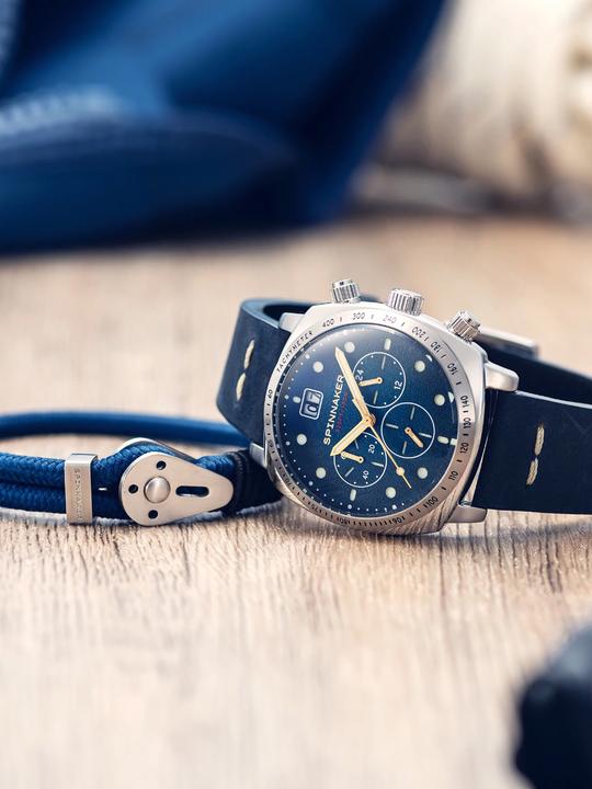 Actual product image Spinnaker SP-5068-03 Hull Chronograph 42mm 10ATM (Chronograph, 42 mm)