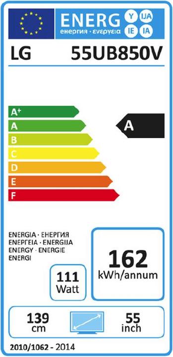 Energy Label LG 55ub850v (4K)
