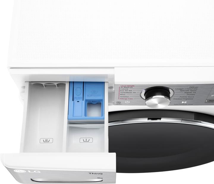 Produktbild LG F4R9009TPWC 9kg Waschmaschine Klasse A -40% AI DD mit Dampf (9 kg, Links)