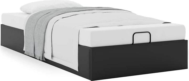 Produktbild VidaXL Ottoman-Bett ohne Matratze Schwarz 90x200 cm Kunstleder (90 x 200 cm)