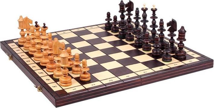Actual product image Holzecke Chessboard and chess pieces with copper inlays