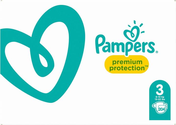 Produktbild Pampers Premium Protection (Gr. 3, Monatsbox, 204 Stück)