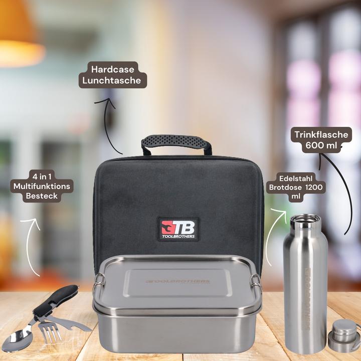 Produktbild Tool Brothers Toolbrothers Fan Lunchpaket in Hardcase Tragetasche Lunchtasche Wasserdicht mit Edelstahl Brotdose