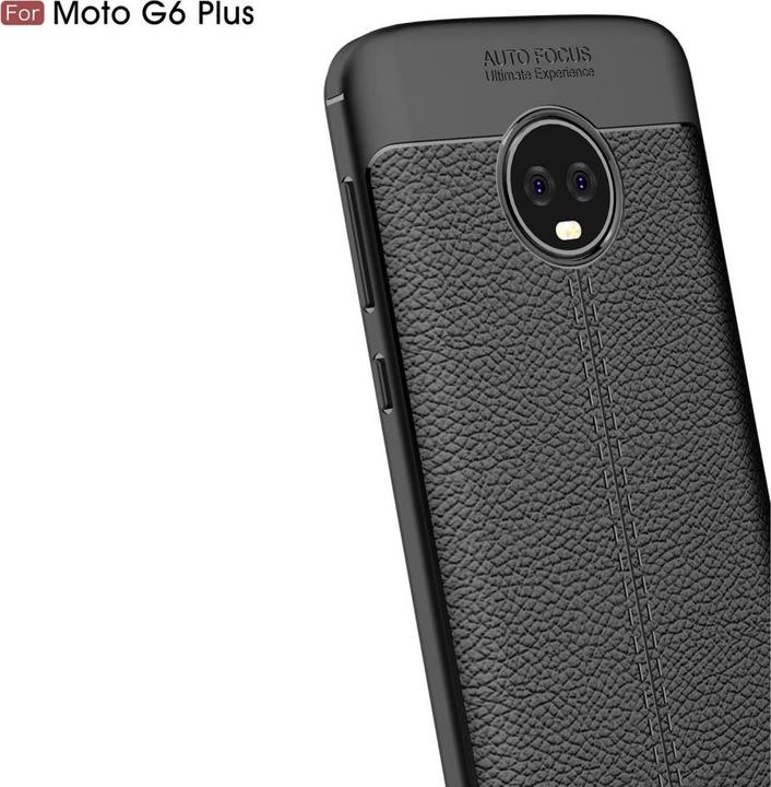 Actual product image Screenguard Motorola Moto G6 Plus Sleeve Leather Design TPU Cover (Motorola Moto G6 Plus)