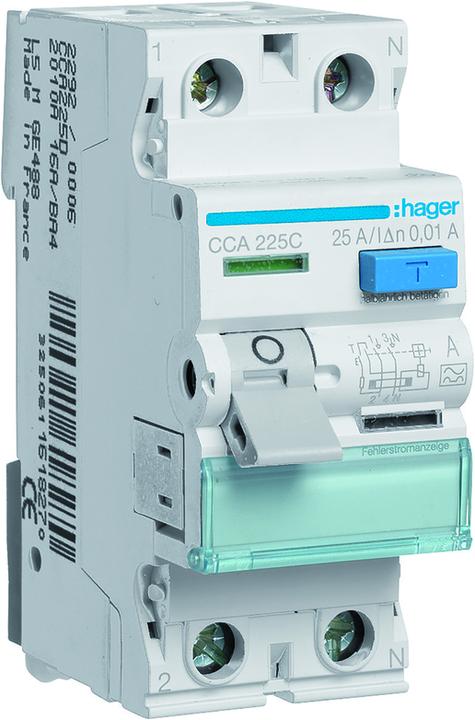 Immagine prodotto Hager Interruttore FI 10mA 25A 2 poli