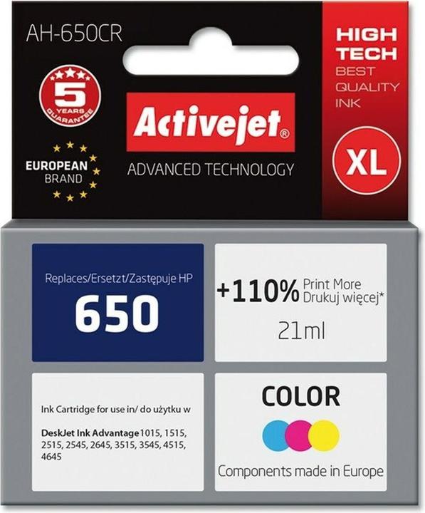 Produktbild Activejet AH-650CR Druckerpatrone (e) Kompatibel Hohe (XL-) Ausbeute (M, C, Y)