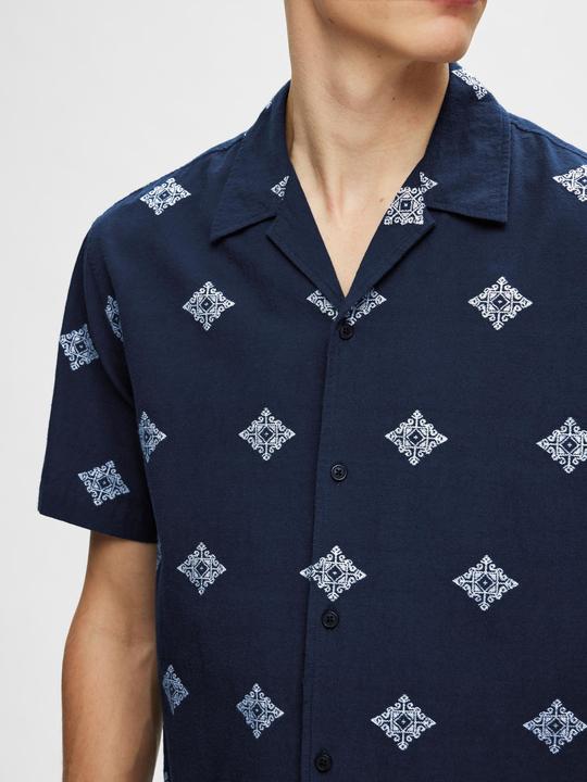 Produktbild Selected Homme Print Baumwoll Kurzarmhemd (M)