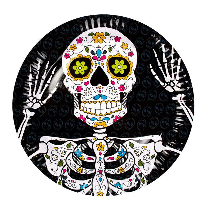 Actual product image Boland 6 Dia De Los Muertos paper plates 23cm (6 x)