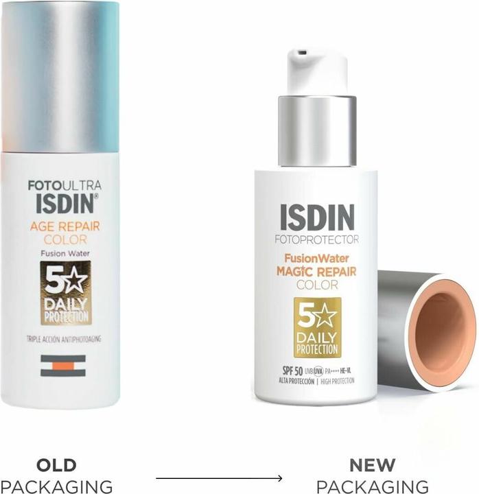Actual product image Isdin Age Repair Colour Fusion Water (Sun cream face, SPF 50, 50 ml, 52 g)