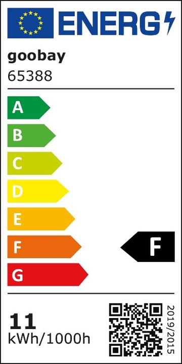Energie-Label Goobay Birne (E27, 11 W, 1055 lm, 1 x, F)