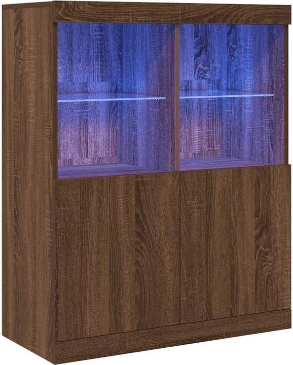 Actual product image VidaXL Brown oak-look sideboard 81x37x100 cm Wood-based cabinet (81 x 37 x 100 cm)