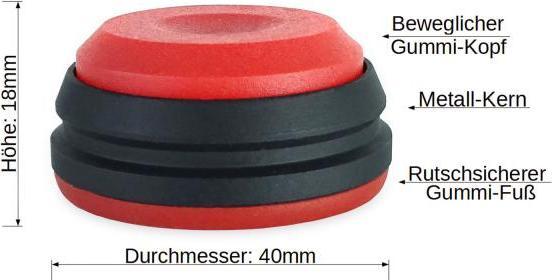 Actual product image keepdrum Speaker speaker feet SSA300 8-piece in red