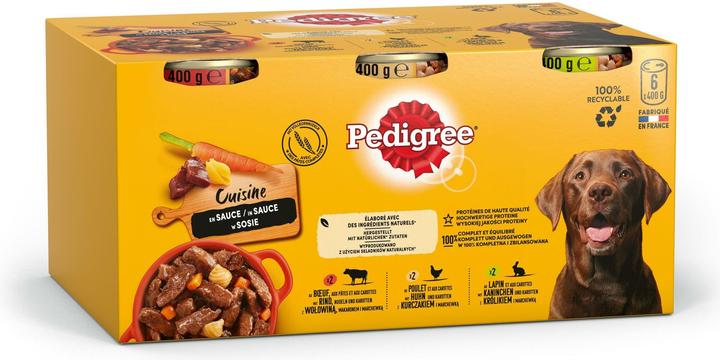 Image du produit Pedigree Boîte Boeuf & Poulet & Lapin (Adulte, 4 pcs, 2400 g)