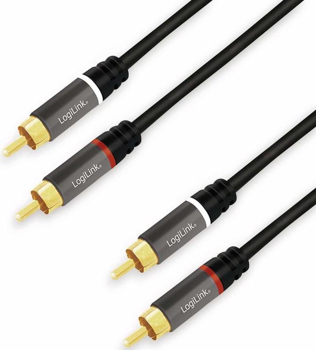 Produktbild LogiLink 2xCinch – 2xCinch (1 m, 3.5mm Klinke (AUX))