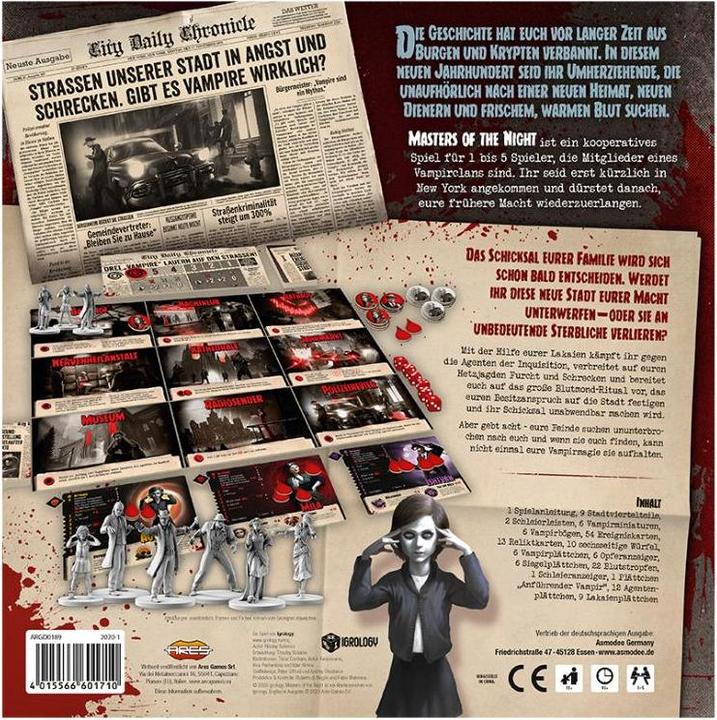 Actual product image Asmodée Connoisseur game Masters of the Night (German)