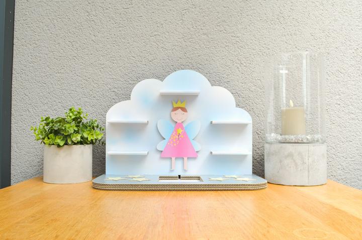 Produktbild Maas Packaging Tonie Regal - stabile Wellpappe - Wolke mit Fee