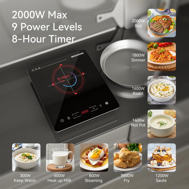 Actual product image Cooknano Induktionskochfeld mit Touch-Display