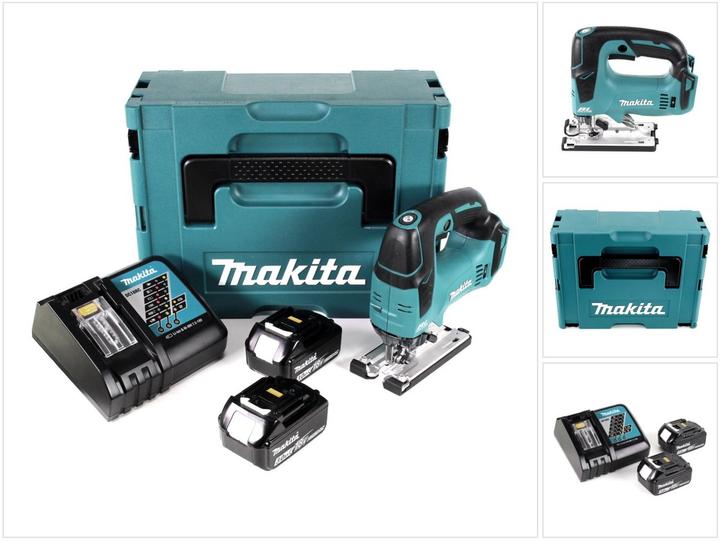 Produktbild Makita DJV 182 RFJ Akku Pendelhubstichsäge 18V Brushless + 2x Akku 3,0Ah + Ladegerät + Makpac