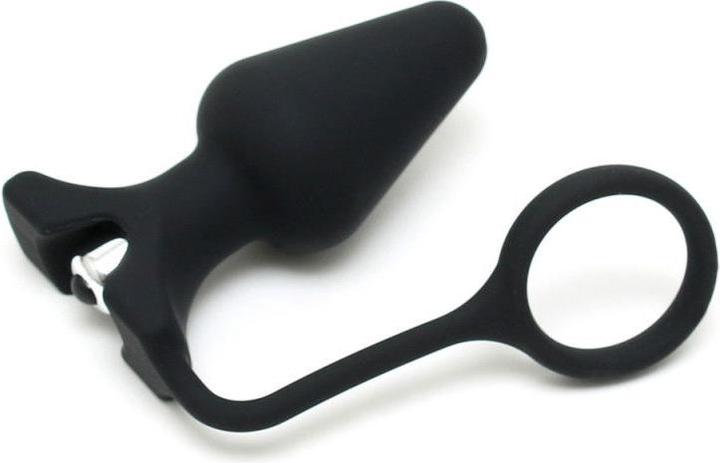 Actual product image Rimba Silicone Butt Plug with Cockring